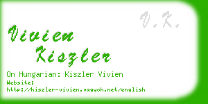 vivien kiszler business card